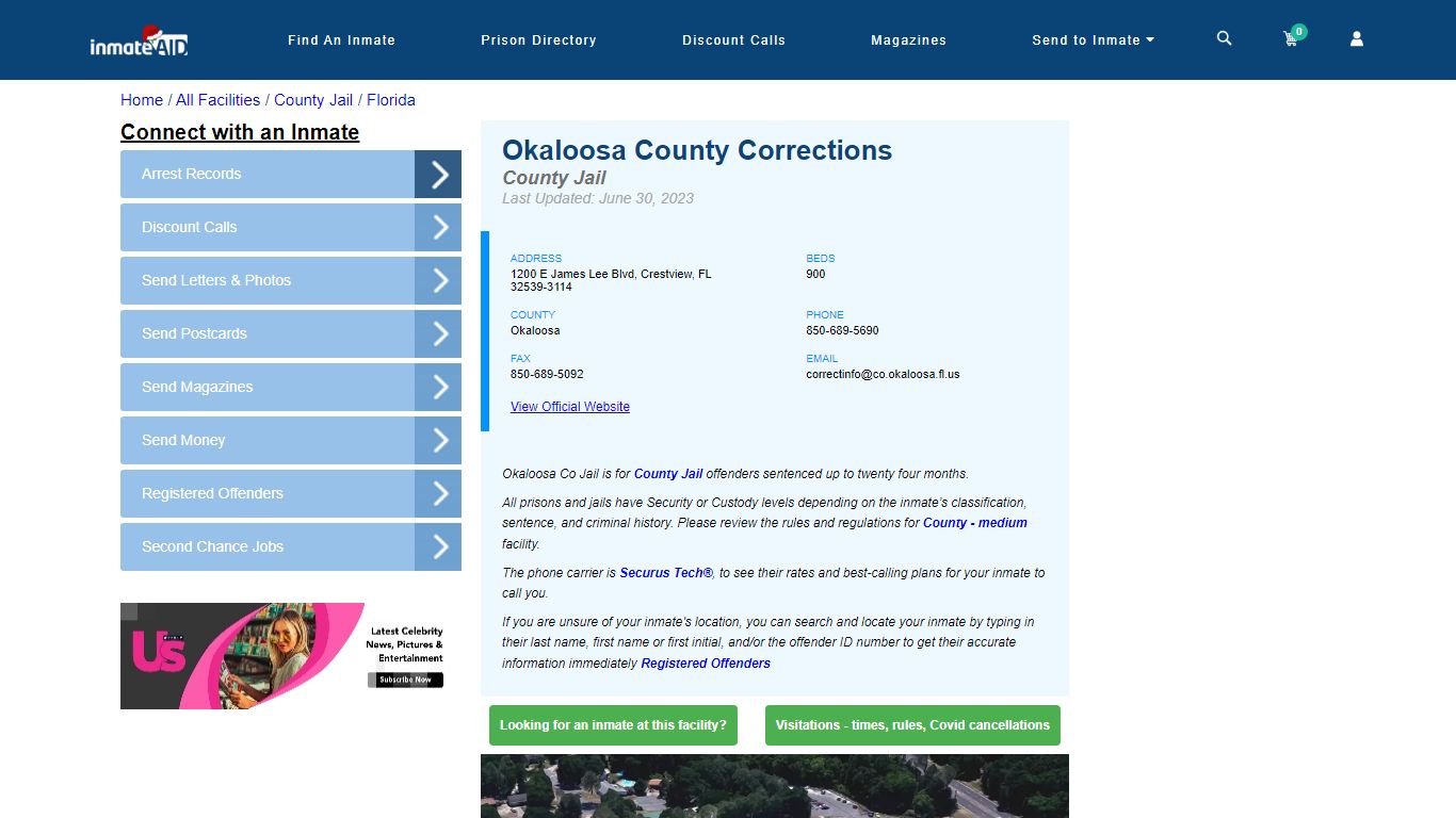Okaloosa County Corrections - Inmate Locator - Crestview, FL